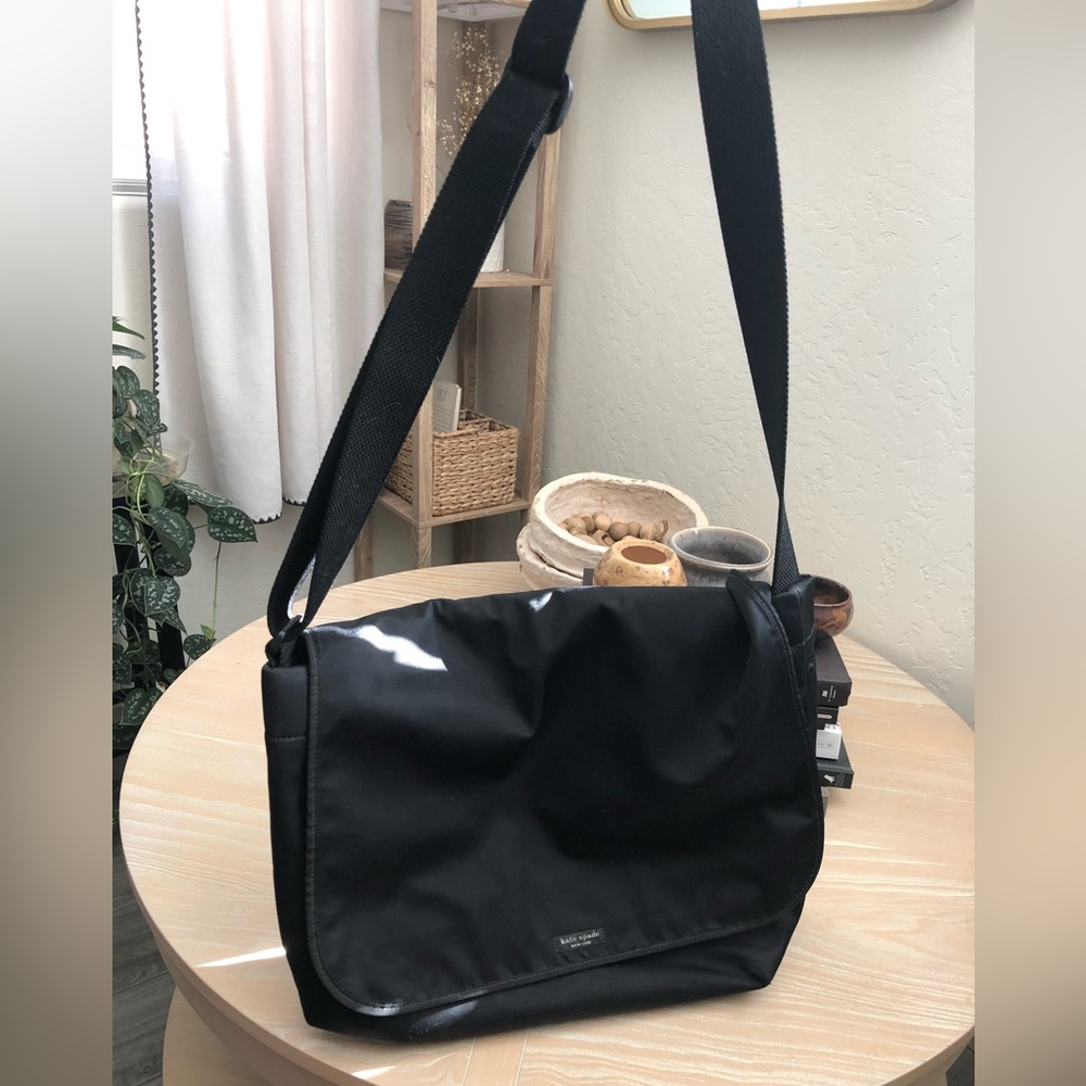 kate spade Black Nylon Messenger Bag